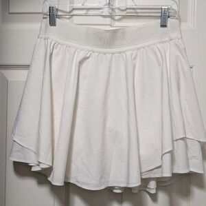 Lululemon Court Rival HR Skirt Long White Size 10 Tennis Skort